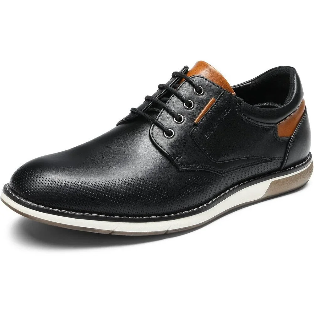 Casual Dress Oxfords Shoes Men's Black Business Formal Comfort Derby Sneakers